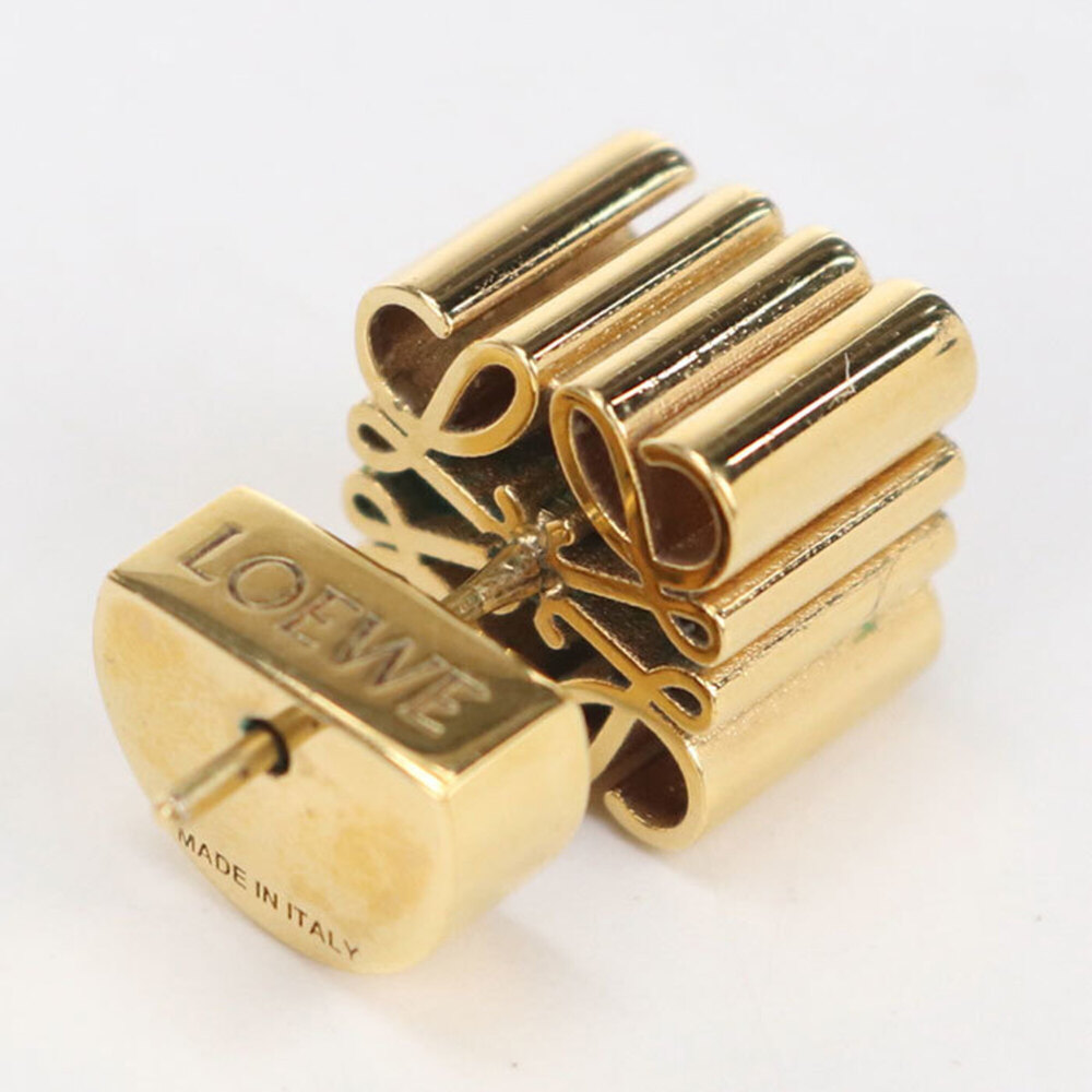 LOEWE Anagram Earrings for Women, Gold - Picture 4 of 5